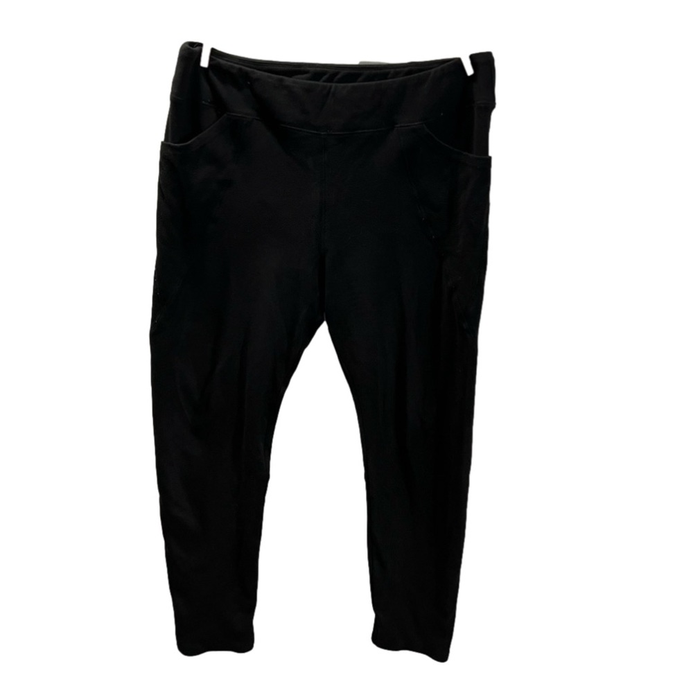 White Birch|Black Fleece Leggings|Size 2XL